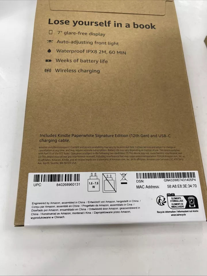 Newest Kindle Paperwhite Signature Edition 32GB